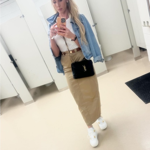 NanaMacs Dresses & Skirts - NanaMacs Tan Maxi Pencil Skirt for Casual Wear